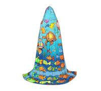 SamLng Turtle and Fish Hooded Cloak - Role-Play Costume for Teens, Suitable for Cosplay, Christmas, Halloween, Easter, Carnival
