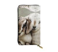SamLng Vintage Animals Goat Print Leather Long Clutch Wallet â€“ Fashionable, Personalized, and Durable Coin Pocket