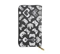 SamLng Vintage Game Controller Print Leather Long Clutch Wallet – Fashionable, Personalized, and Durable Coin Pocket