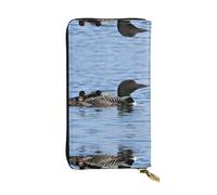 SamLng Vintage Loon Birds Print Leather Long Clutch Wallet â€“ Fashionable, Personalized, and Durable Coin Pocket