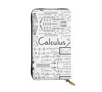 SamLng Vintage Math Geometry Geek Calculus Print Leather Long Clutch Wallet â€“ Fashionable, Personalized, and Durable Coin Pocket