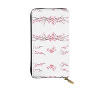 SamLng Vintage Plum Blossom Print Leather Long Clutch Wallet – Fashionable, Personalized, and Durable Coin Pocket