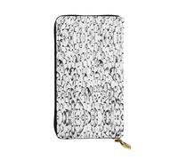 SamLng Vintage Stylish Crowd of Penguins Pattern Print Leather Long Clutch Wallet – Fashionable, Personalized, and Durable Coin Pocket