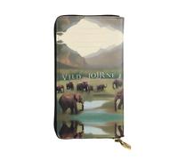 SamLng Wild Journeys Print Leather Long Clutch Wallet â€“ Personalized, Comfortable & Lightweight with Card Holder, Coin Pocket