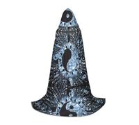 SamLng Ying Yang Diagram Hooded Cloak - Role-Play Costume for Teens, Suitable for Cosplay, Christmas, Halloween, Easter, Carnival