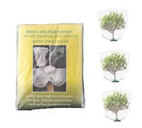 Samlomi Bird Netting for Blueberry Bushes Netting, 3 Pack Plant Covers from Animals with Drawstring 5 Ft X 3.3 Ft, Protection Garden Plant, Suitable for Tomato/Beery/Vegetables Fruits Tree