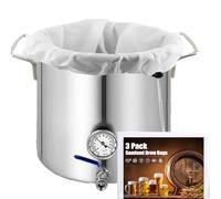 Samlomi Brew Bag 3 Pack 22"×26" Reusable 5 Gallon, Large Fermentation Nylon Wine Straining Bag 250 Micron Grain Bags Home Brewing Fine Food Mesh Bag