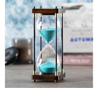 SAMLONG Large Hourglass Timer 60 Minute, Decorative Wooden Sand Timer with Green Sand, 1 Hour Sand Clock, SL-L61GN