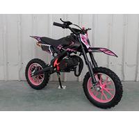 SAMMAR GIFTS Dirt Bike Pink Mini Motorbike Motocross Scrambler Off Road Petrol 49cc 2 Stroke