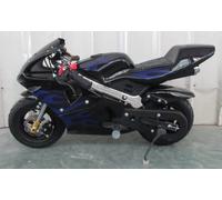 SAMMAR GIFTS Mini Pocket Motorcycle Flame BLUE Bike Sports Moto Racer - Off Road - 49cc Petrol 2 Stroke