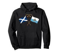 Sammarinese Heritage San Marino Scotland Flag San Marino Fla Pullover Hoodie