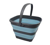 SAMMART - 10L Collapsible Rectangular Handy Basket/Bucket (Grey/Sea Angel, 1)