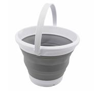 SAMMART Collapsible Bucket WhiteGrey 55L Round