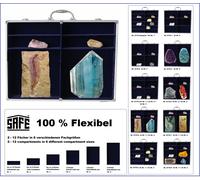 Militaria Sammelvitrinen ALU Maxi Flex 2 compartments Blue 235x409x64mm Safe