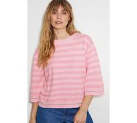 Sammi Stripe Crop Sleeve Jumper Pink Monsoon Pink XL