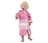 SAMMIMIS Baby Hooded Towel Cover Up with Zip, Soft Turkish Cotton, Premium Quality - Pink - X-Small