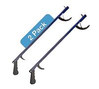 Sammons Preston Reacher, Blue, 26 Inch, Grabber Tool, Lightweight Trash Picker Grabber & Garden Nabber, Handy Aluminum Picker Up Tool & Reaching Claw, Portable Reaching Assist & Dressing Tool, 2 Pack