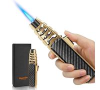 SAMNIU FireSaber Solar Beam Kitchen Torch Butane Lighter, Powerful | Adjustable Jet Flame, with safety lock, refillable & fits all gas tank, Cooking Blow Torch for Desserts, Creme Brulee, Grill, BBQ