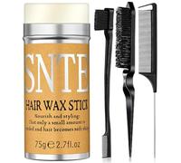 Samnyte Hair Wax Stick & Combs 4pcs, Edge Control & Slick Styling, Teasing Brush for Loose Hair, Rat Tail Combs for Separation & Finishing, Flyaway 4.6 Oz