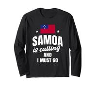 Samoa is Calling Travel Samoa Flag Vacation Trip Long Sleeve T-Shirt