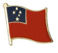 Samoa National Flag Metal Enamel Pin Badge - 1.9cm x 1.6cm - Hard Enamel Samoan Lapel Pin - Pacific Island National Symbol for Jacket, Hat, or Backpack