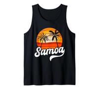Samoa Sunset Retro Samoa Island Polynesia Travel Tank Top