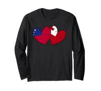 Samoa Tonga Heart Flag Samoan Tongan Friendship Long Sleeve T-Shirt