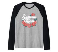 Samoan Tribal Sun Sea Turtle Samoa Samoan Raglan Baseball Tee