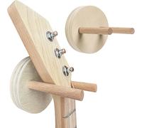 Samorillo [2 Pack] Guitar Wall Mounts for Mini Guitars & Ukuleles - 2 Wooden Guitar Hooks for Walls with Mounting Hardware - Install in Minutes and Hang Your Mini Guitar with Confidence