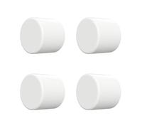Samotech Essentials - Matte White Dimmer Knobs - Pack of 4, Ø19 x 14mm, Universal Spare Knobs Replacement, 6mm D-Spindle Shaft