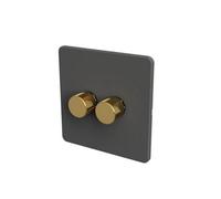 Samotech Smart Zigbee Led Dimmer Switch - Metal Knob/plastic Faceplate