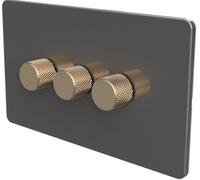Samotech Standard 2-Way Led Dimmer Switch - Metal Knob/plastic Faceplate