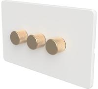Samotech Standard 2-Way Led Dimmer Switch - Metal Knob/plastic Faceplate