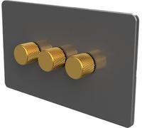 Samotech Standard 2-Way Led Dimmer Switch - Metal Knob/plastic Faceplate