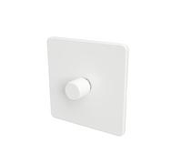 SAMOTECH Zigbee Dimmer Switch No neutral wire required, compatible with Philips Hue, Home Assistant - White/White 1-Gang Zigbee Dimmer