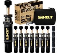 SAMOUT Adjustable Auto-Stop Tire Air Down Kit (10-30 PSI) Screw-on Tyre Deflator Tool for Offroad 4x4 Vehicle Accessories, 8pcs