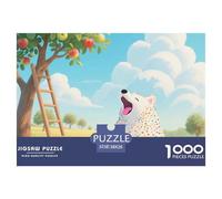 Samoyed 1000 Piece Puzzle For Adults And Kids Pet Dog Whimsical Challenge Colourful Educational Games 100% Recycled Cardboard 38x26cm/1000pcs