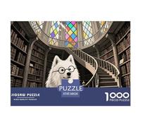 Samoyed 1000 Pieces Jigsaw Puzzles For Adults And Kids Pet Dog Fun Challenging Brainteasing Colourful 100% Recycled Cardboard 38x26cm/1000pcs