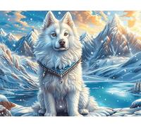Samoyed 300 Piece Premium Jigsaw Puzzle Magical Cosmic Creatures Adult Jigsaws Educational Game Hobby Home Decor Winter Gift Durable Wooden Cardboard 300 PCS/40x28cm