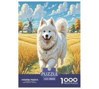Samoyed Dog 1000 Piece Jigsaw Puzzle For Adults Challenging Game Stress Relief Puzzle Cultivate The Spirit of Teamwork For Adults Gifts 38x26cm/1000pcs