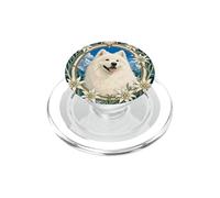 Samoyed Dog Art Nouveau Edelweiss Alpine PopSockets PopGrip for MagSafe