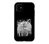 Samoyed Dogs Smoking Cigarette Urban Street Scene Case for iPhone 11