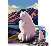 Samoyed Nature 1000 Piece Jigsaw Puzzle for Adults Memory Gain Gentle Leisure Design Assembly Art Collection Piece (38x26cm)