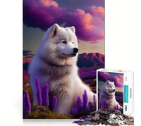 Samoyed Nature 1000 Piece Jigsaw Puzzles for Adults Jigsaw Recall Boost Mental Relax Smooth Cut Birthday Gift (50x75cm)