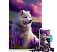 Samoyed Nature 1000 Piece Jigsaws for Adults Puzzle Strengthen Recall Stress Relief Quality Edge Bday Surprise (38x52cm)