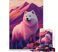 Samoyed Nature Jigsaw Puzzle 1000 Piece for Adults Intellect Toy Soothing Fun Precise Cut (38x26cm)