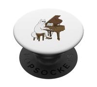 Samoyed Playing Piano Instrumentalist Funny Owner Family PopSockets Adhesive PopGrip