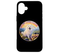 Samoyed Rainbow Bridge Cute Memorial Puppy Dog Art Case for iPhone 16 Plus