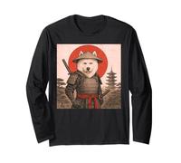 Samoyed Samurai Warrior Vintage Japanese Ukiyo-e Dog Lover Long Sleeve T-Shirt