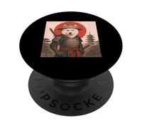 Samoyed Samurai Warrior Vintage Japanese Ukiyo-e Dog Lover PopSockets Adhesive PopGrip